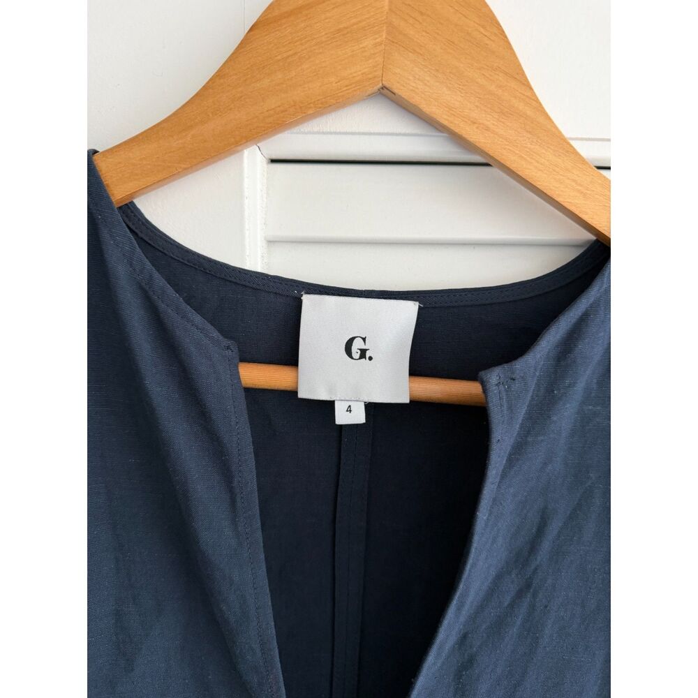 G. Label by Goop Mini Caftan Dress in Navy size 4 - Picture 6 of 9